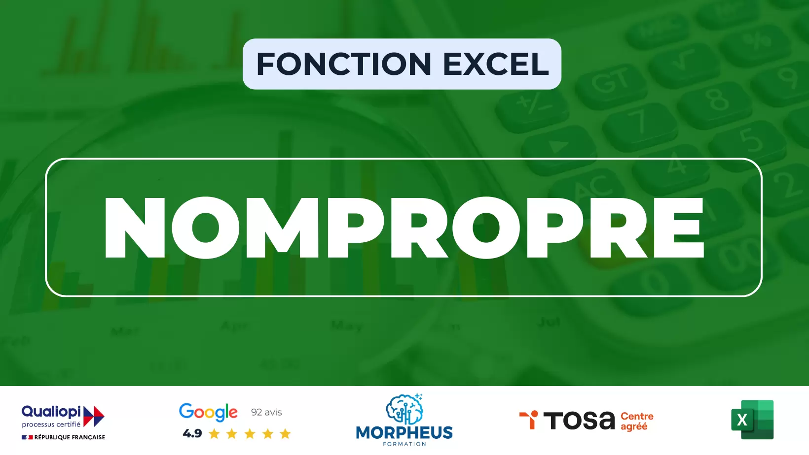 Fonction NOMPROPRE Excel