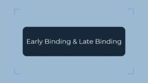 Early Binding Late Binding